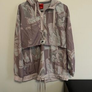Nike Pink and Gray Marble Windbreaker